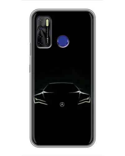 Чехол для TECNO Camon 15 с картинкой «Mercedes — силуэт авто» Чехол для TECNO Camon 15 с картинкой «Mercedes — силуэт авто»