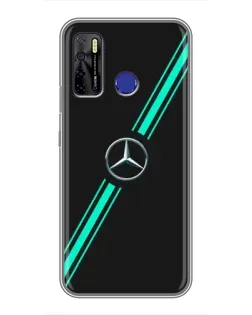Чехол для TECNO Camon 15 с картинкой «Спортивные линии Mercedes» Чехол для TECNO Camon 15 с картинкой «Спортивные линии Mercedes»