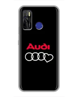 Чохол для TECNO Camon 15 з картинкою «Логотип Audi Heart»