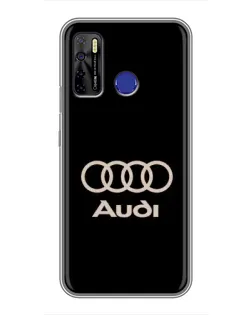 Чохол для TECNO Camon 15 з картинкою «Audi — золотий логотип»
