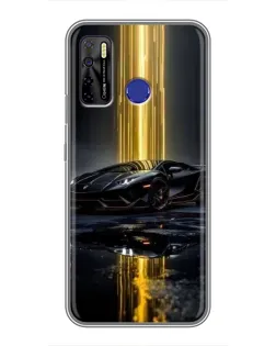 Чохол для TECNO Camon 15 з картинкою «Нічний Lamborghini драйв»