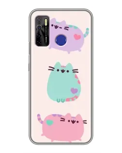 Чехол для TECNO Camon 15 с картинкой «Pusheen трио» Чехол для TECNO Camon 15 с картинкой «Pusheen трио»