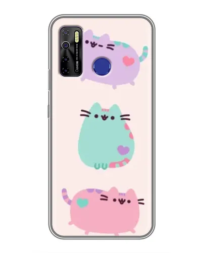 Чехол для TECNO Camon 15 с картинкой «Pusheen трио» Чехол для TECNO Camon 15 с картинкой «Pusheen трио»