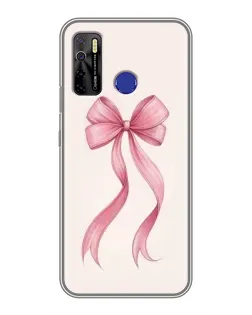 Чохол для TECNO Camon 15 з картинкою «Рожевий бант»