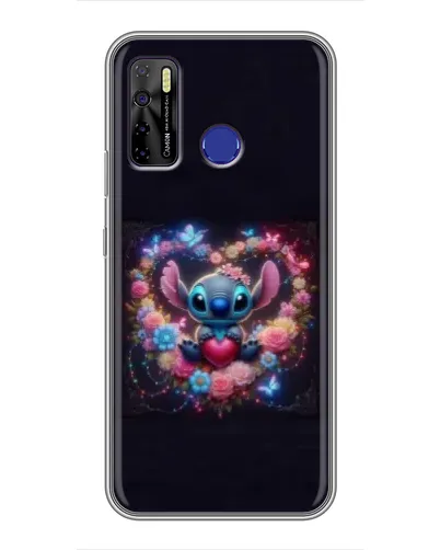 Чохол для TECNO Camon 15 з картинкою «Stitch у квітах» Чохол для TECNO Camon 15 з картинкою «Stitch у квітах»