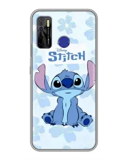 Чохол для TECNO Camon 15 з картинкою «Stitch серед квітів»