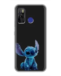 Чохол для TECNO Camon 15 з картинкою «Стіч на чорному»