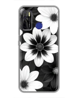Чохол для TECNO Camon 15 з картинкою «Монохромні айстри» Чохол для TECNO Camon 15 з картинкою «Монохромні айстри»