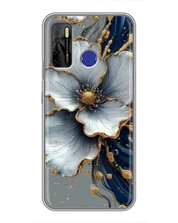 Чохол для TECNO Camon 15 з картинкою «Біла квітка та золотий флюїд» Чохол для TECNO Camon 15 з картинкою «Біла квітка та золотий флюїд»
