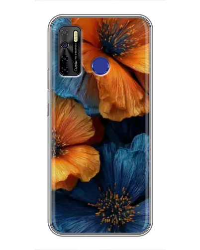 Чохол для TECNO Camon 15 з картинкою «Яскрава синьо-помаранчева флора» Чохол для TECNO Camon 15 з картинкою «Яскрава синьо-помаранчева флора»