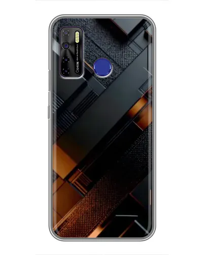 Чохол для TECNO Camon 15 з картинкою «Чорні геометричні блоки» Чохол для TECNO Camon 15 з картинкою «Чорні геометричні блоки»