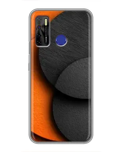 Чохол для TECNO Camon 15 з картинкою «Геометрія помаранчевих кіл»
