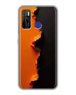 Чохол для TECNO Camon 15 з картинкою «Помаранчевий розлом»