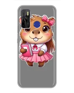 Чохол для TECNO Camon 15 з картинкою «Дівчинка капібара»