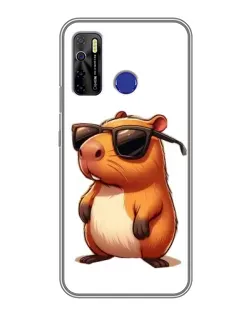 Чохол для TECNO Camon 15 з картинкою «Капібара в окулярах»