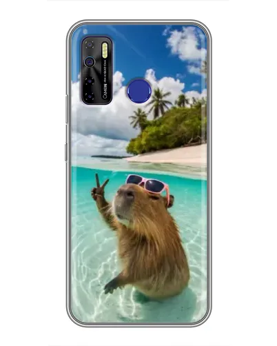 Чохол для TECNO Camon 15 з картинкою «Капібара на морі» Чохол для TECNO Camon 15 з картинкою «Капібара на морі»