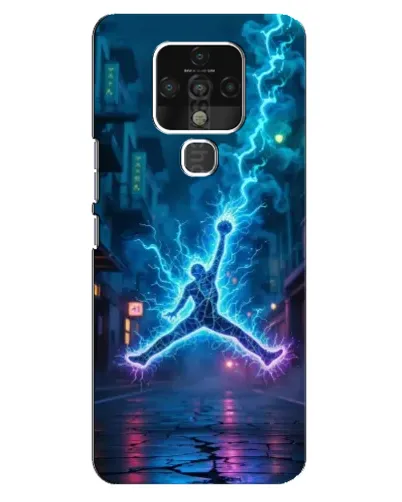 Чехол для TECNO Camon 16 Pro с картинкой «Jordan Gold Jumpman»