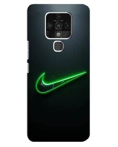 Чехол для TECNO Camon 16 Pro с картинкой «Неоновый контур Nike»