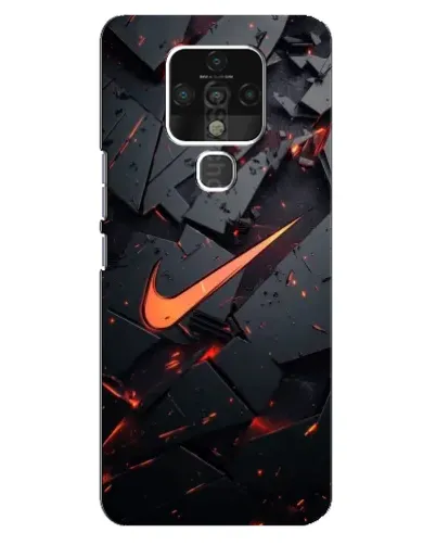 Чехол для TECNO Camon 16 Pro с картинкой «Nike — эффект разломов»