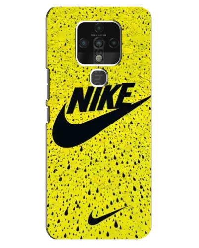 Чехол для TECNO Camon 16 Pro с картинкой «Желтый текстурный Nike»