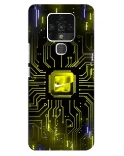 Чехол для TECNO Camon 16 Pro с картинкой «Nike — золотая искра» Чехол для TECNO Camon 16 Pro с картинкой «Nike — золотая искра»