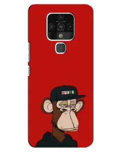 Чохол для TECNO Camon 16 Pro з картинкою «Bored Ape — червоний фон»