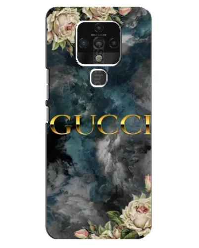 Чохол для TECNO Camon 16 Pro з картинкою «Абстрактні квіти Gucci»