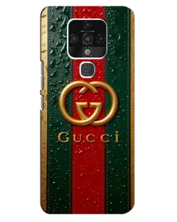 Чохол для TECNO Camon 16 Pro з картинкою «Gucci — фірмова смуга та золото» Чохол для TECNO Camon 16 Pro з картинкою «Gucci — фірмова смуга та золото»