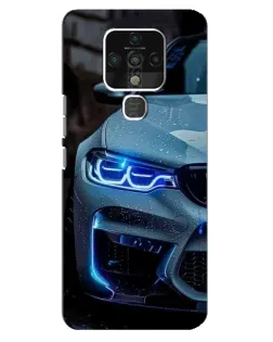 Чехол для TECNO Camon 16 Pro с картинкой «Взгляд BMW с синими фарами»