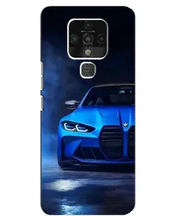 Чехол для TECNO Camon 16 Pro с картинкой «Голубая BMW M4»