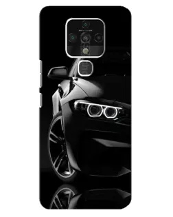 Чехол для TECNO Camon 16 Pro с картинкой «Черная BMW — профиль»
