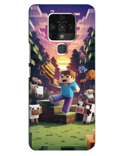 Чехол для TECNO Camon 16 Pro с картинкой «Стив на ферме» Чехол для TECNO Camon 16 Pro с картинкой «Стив на ферме»