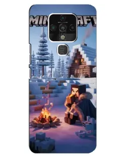 Чохол для TECNO Camon 16 Pro з картинкою «Зимовий Minecraft»