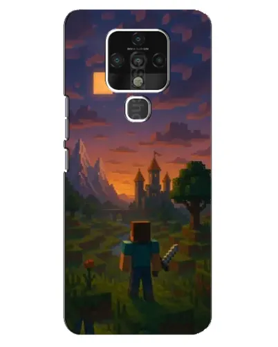 Чехол для TECNO Camon 16 Pro с картинкой «Стив у башни» Чехол для TECNO Camon 16 Pro с картинкой «Стив у башни»