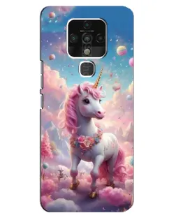 Чехол для TECNO Camon 16 Pro с картинкой «Единорог среди облаков»