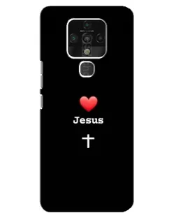 Чехол для TECNO Camon 16 Pro с картинкой «Сердце - Jesus» Чехол для TECNO Camon 16 Pro с картинкой «Сердце - Jesus»