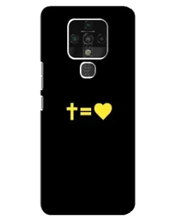 Чехол для TECNO Camon 16 Pro с картинкой «Сердце и Крест» Чехол для TECNO Camon 16 Pro с картинкой «Сердце и Крест»