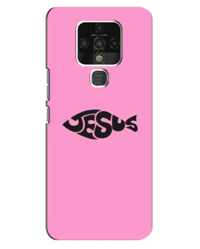 Чехол для TECNO Camon 16 Pro с картинкой «Розовый символ Jesus» Чехол для TECNO Camon 16 Pro с картинкой «Розовый символ Jesus»
