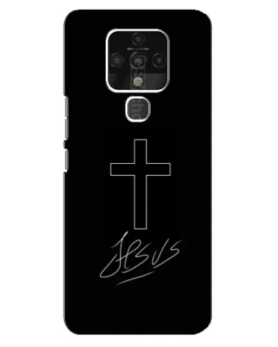 Чехол для TECNO Camon 16 Pro с картинкой «Графический крест Jesus» Чехол для TECNO Camon 16 Pro с картинкой «Графический крест Jesus»