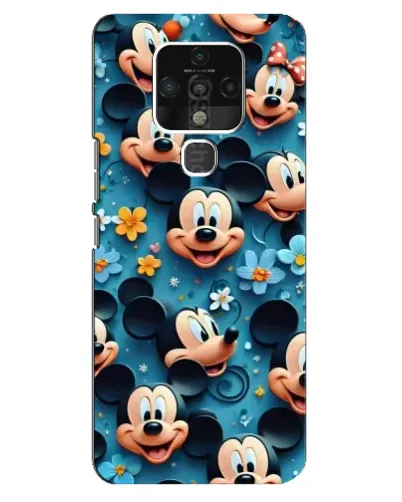 Чехол для TECNO Camon 16 Pro с картинкой «Паттерн Микки и Минни»