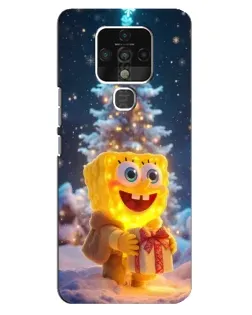 Чехол для TECNO Camon 16 Pro с картинкой «Рождественский Спанч Боб» Чехол для TECNO Camon 16 Pro с картинкой «Рождественский Спанч Боб»