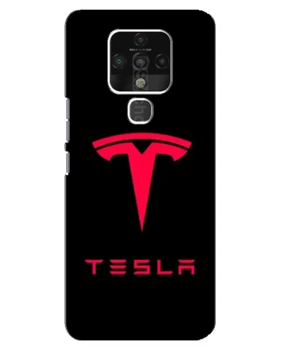 Чехол для TECNO Camon 16 Pro с картинкой «Tesla Red Logo»