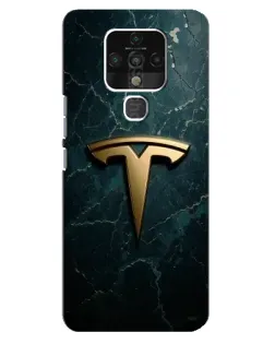 Чехол для TECNO Camon 16 Pro с картинкой «Мраморная Tesla Gold»