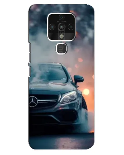 Чехол для TECNO Camon 16 Pro с картинкой «Mercedes — ночной город»