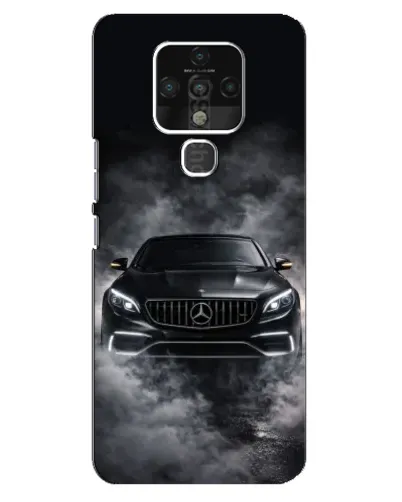 Чехол для TECNO Camon 16 Pro с картинкой «Mercedes в дыму»