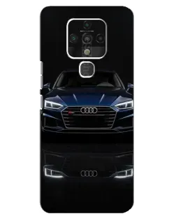Чехол для TECNO Camon 16 Pro с картинкой «Audi — ночное отражение» Чехол для TECNO Camon 16 Pro с картинкой «Audi — ночное отражение»