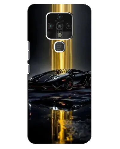 Чехол для TECNO Camon 16 Pro с картинкой «Ночной Lamborghini драйв»