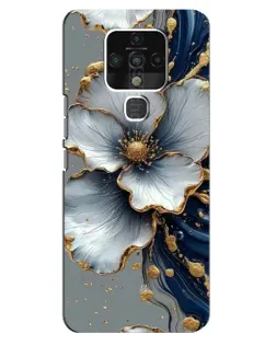 Чехол для TECNO Camon 16 Pro с картинкой «Белый цветок и золотой флюид» Чехол для TECNO Camon 16 Pro с картинкой «Белый цветок и золотой флюид»