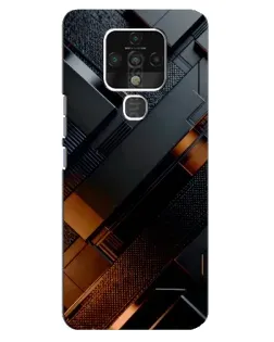Чехол для TECNO Camon 16 Pro с картинкой «Черные геометрические блоки» Чехол для TECNO Camon 16 Pro с картинкой «Черные геометрические блоки»