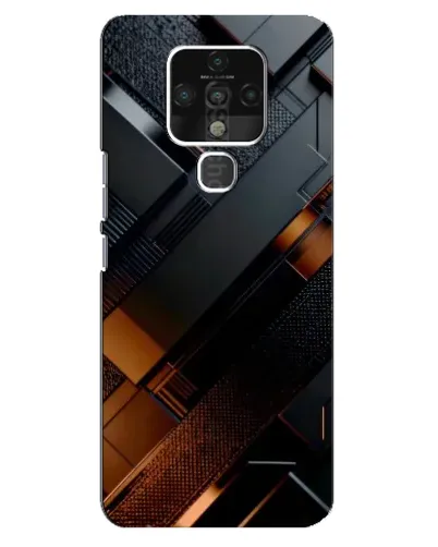 Чехол для TECNO Camon 16 Pro с картинкой «Черные геометрические блоки» Чехол для TECNO Camon 16 Pro с картинкой «Черные геометрические блоки»